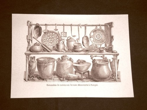 1865 engraving bronze kitchen - bronze,