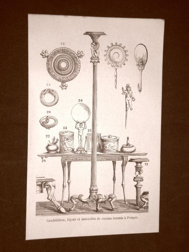 1865 engraving candlesticks - 1865,